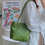 Women Shoulder Bag Solid Small Tote Underarm Bags Female Beaded Armpit Bag