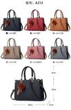 Women's PU Leather Shoulder Bag Rivet Messenger Handbag Mummy Bag