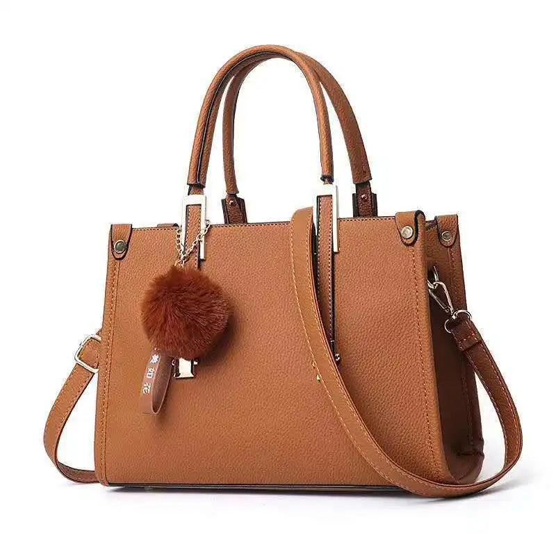 Women's PU Leather Shoulder Bag Rivet Messenger Handbag Mummy Bag