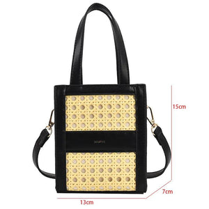 Straw Beach Bag Rattan Woven Shoulder Bag Crossbody Handbag Summer