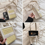 Straw Beach Bag Rattan Woven Shoulder Bag Crossbody Handbag Summer