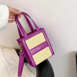 Straw Beach Bag Rattan Woven Shoulder Bag Crossbody Handbag Summer