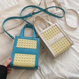 Straw Beach Bag Rattan Woven Shoulder Bag Crossbody Handbag Summer