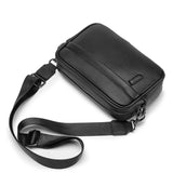 Solid PU Leather Crossbody Messenger Bag for Men