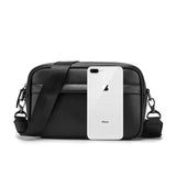 Solid PU Leather Crossbody Messenger Bag for Men