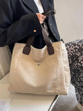 Large Capacity Canvas Solid Shoulder Bags for Women Casual