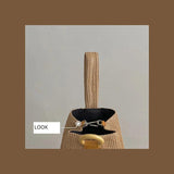 Girly Straw Purse Handbags Chain Shoulder Bucket Bags Retro Crossbody Bag