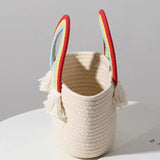 Rainbow Cotton Summer Women's Handbag Bohemian Vacation Beach Bag