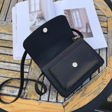Vintage Messenger Bag Women Small Square Purse Handbag Solid Female Crossbody Ba