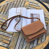 Vintage Messenger Bag Women Small Square Purse Handbag Solid Female Crossbody Ba