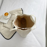 Corduroy Shoulder Shopping Bag Casual Tote for Autumn and Winter