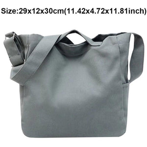 Canvas Shoulder Bag Large Tote Unisex School Bag