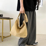 Canvas Shoulder Bag Large Tote Unisex School Bag