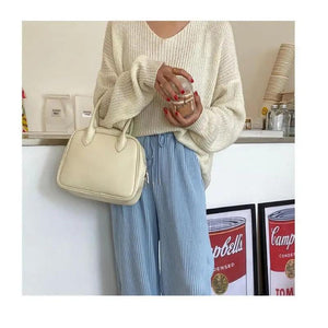 Vintage PU Leather Women's Shoulder Bag Small Tote