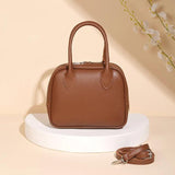 Vintage PU Leather Women's Shoulder Bag Small Tote