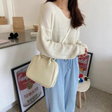 Vintage PU Leather Women's Shoulder Bag Small Tote