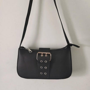 Retro Women Buckle Handbags Ladies PU Leather Shoulder Bag