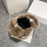 Faux Fur Shoulder Bag Plush Totes Evening Clutches