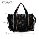 Autumn Winter Down Quilted Cotton Messenger Crossbody Satchel