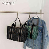 Autumn Winter Down Quilted Cotton Messenger Crossbody Satchel