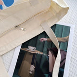 Women's Printed Canvas Shoulder Bag Large Capacity Handbag