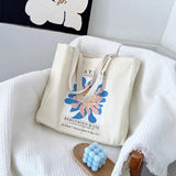 Women's Printed Canvas Shoulder Bag Large Capacity Handbag