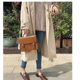 PU Leather Messenger Bag Retro Girls Handbags Women Large Capacity