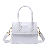 Women's Crocodile Shoulder Bag PU Leather Clutch Messenger Bag