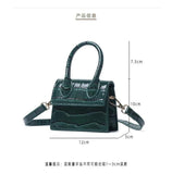 Women's Crocodile Shoulder Bag PU Leather Clutch Messenger Bag