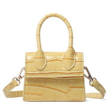 Women's Crocodile Shoulder Bag PU Leather Clutch Messenger Bag