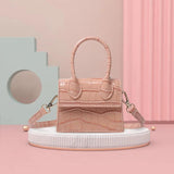 Women's Crocodile Shoulder Bag PU Leather Clutch Messenger Bag