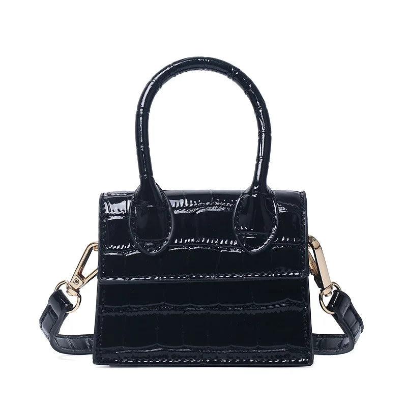 Women's Crocodile Shoulder Bag PU Leather Clutch Messenger Bag