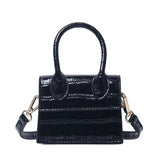Women's Crocodile Shoulder Bag PU Leather Clutch Messenger Bag