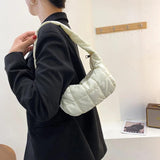 Women's Rhombus Shoulder Bag with Embroidered Design