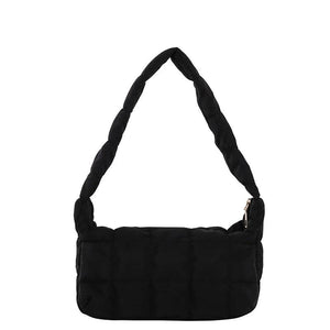 Women's Rhombus Shoulder Bag with Embroidered Design