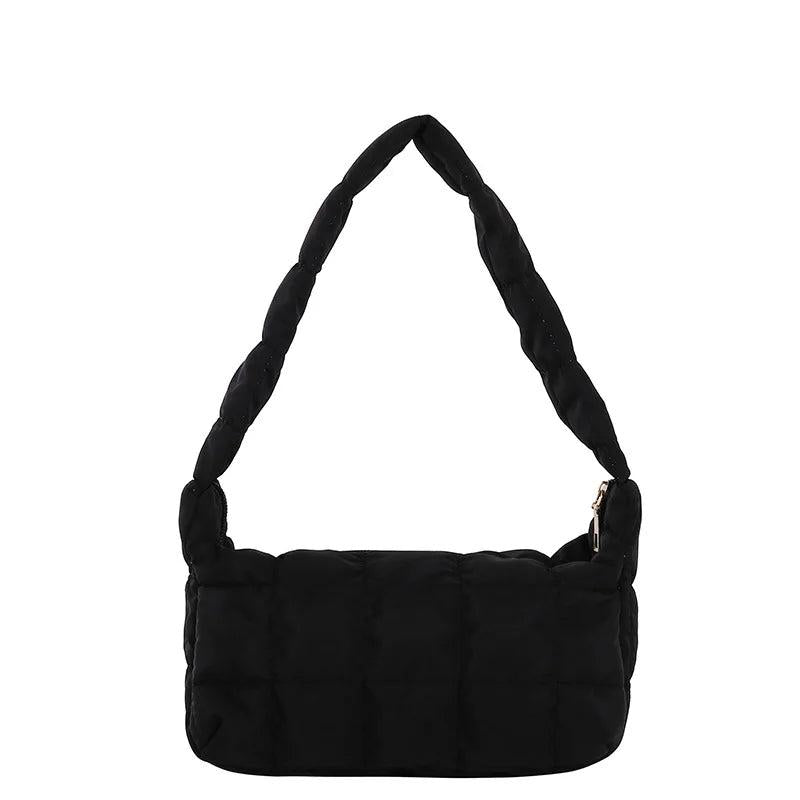 Women's Rhombus Shoulder Bag with Embroidered Design