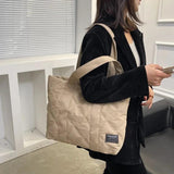 Shoulder Bags Space Cotton Handbag Women's Bags Lady Wide Hand Carry