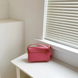 Women Small Square Bag Ins Handbag PU Leather Ladies Crossbody Shoulder Bag