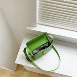 Women Small Square Bag Ins Handbag PU Leather Ladies Crossbody Shoulder Bag
