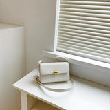 Women Small Square Bag Ins Handbag PU Leather Ladies Crossbody Shoulder Bag