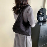 Polyester Shoulder Bag Crossbody Half Moon Handbag