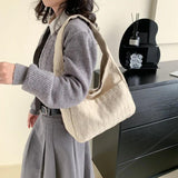 Polyester Shoulder Bag Crossbody Half Moon Handbag