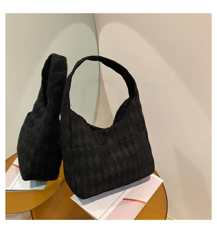 Polyester Shoulder Bag Crossbody Half Moon Handbag