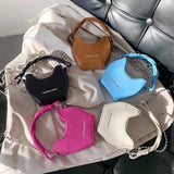 Heart Shaped PU Leather Crossbody Bag Small Handbag Women's Hand Bag