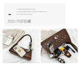 Plaid Quilted Crossbody Handbag