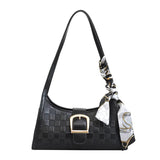 Plaid Quilted Crossbody Handbag