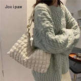 Vintage Pu Leather Women Handbag Solid Large Capacity Shoulder Bag