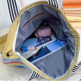 Women Handbag Large Capacity Cat Pattern Embroidered Shoulder Canvas Bag