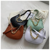 Crocodile Pattern Shoulder Crossbody Handbag