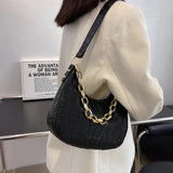 Crocodile Pattern Shoulder Crossbody Handbag
